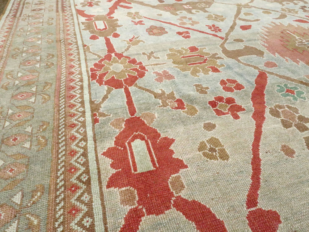 Modern Turkish Oushak Style Carpet, No.28341 - Staging