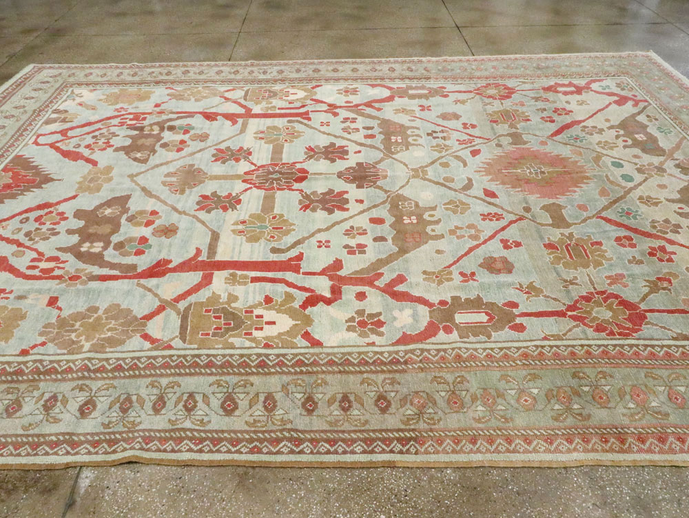 Modern Turkish Oushak Style Carpet, No.28341 - Staging