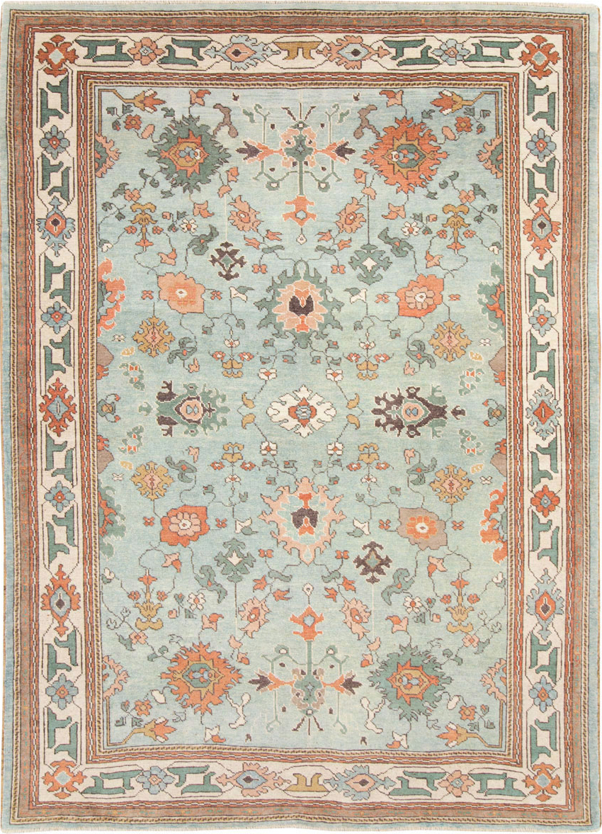 Contemporary Turkish Oushak Carpet, No.28344 - Staging