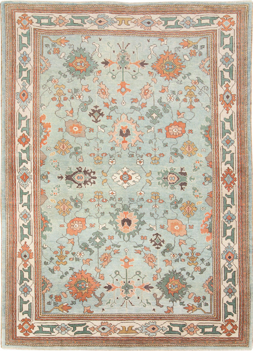Contemporary Turkish Oushak Carpet, No.28344 - Staging