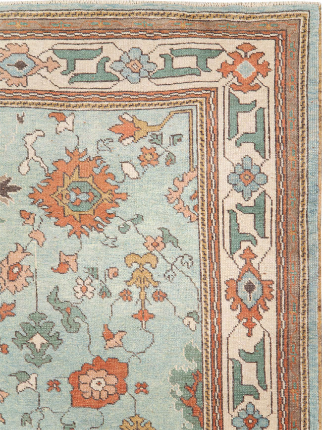 Contemporary Turkish Oushak Carpet, No.28344 - Staging