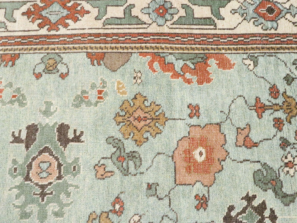 Contemporary Turkish Oushak Carpet, No.28344 - Staging