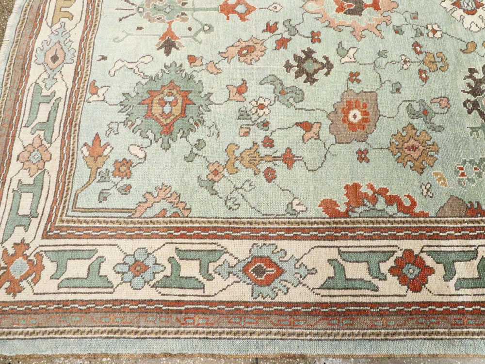 Contemporary Turkish Oushak Carpet, No.28344 - Staging