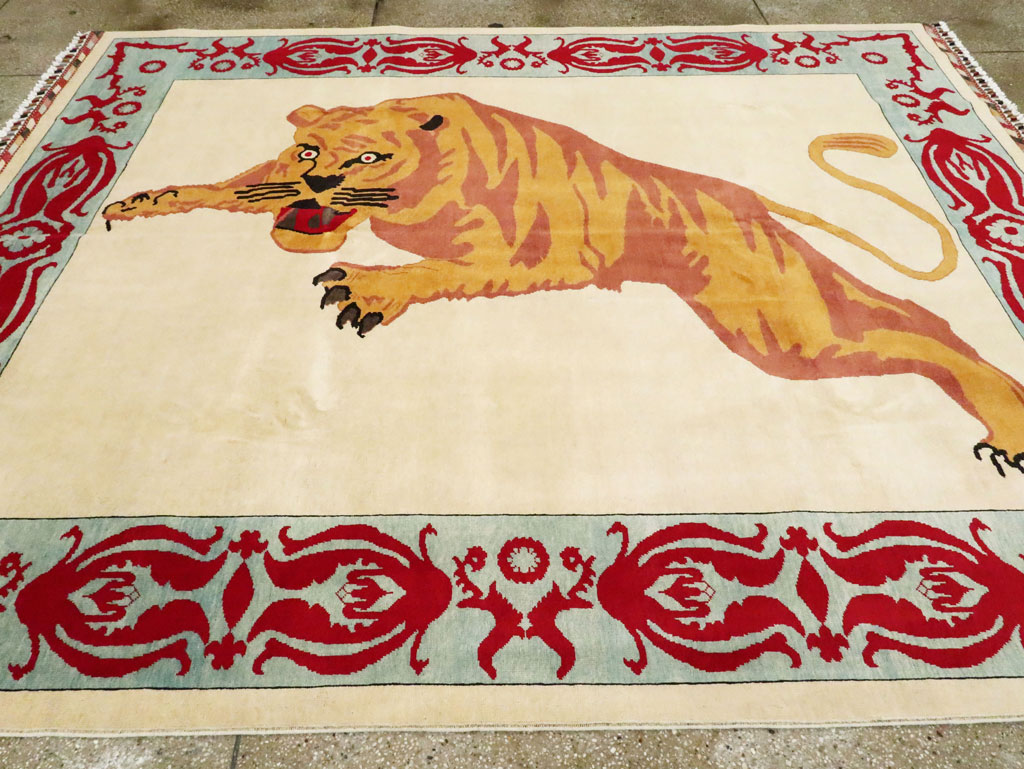 Modern Turkish Pictorial Carpet, No.28351 - Staging