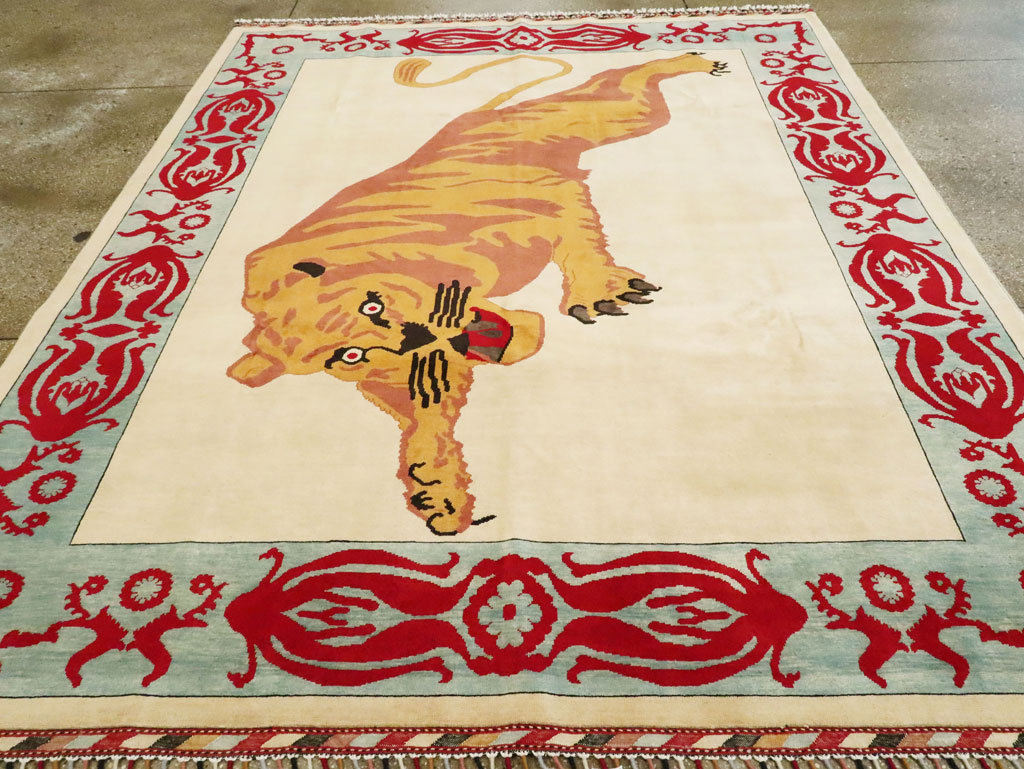 Modern Turkish Pictorial Carpet, No.28351 - Staging