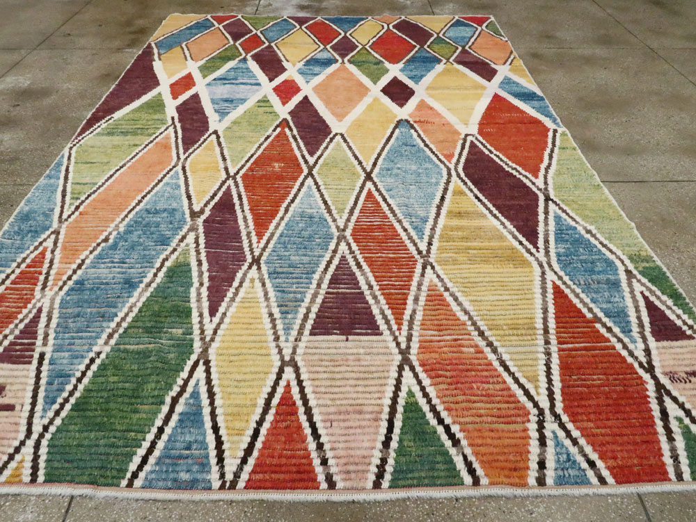 Modern Turkish Tulu Room Size Carpet, No.28353 - Staging