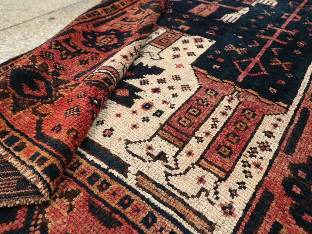 Vintage Persian Pictorial Bakhtiari Runner, No.28357 - Staging