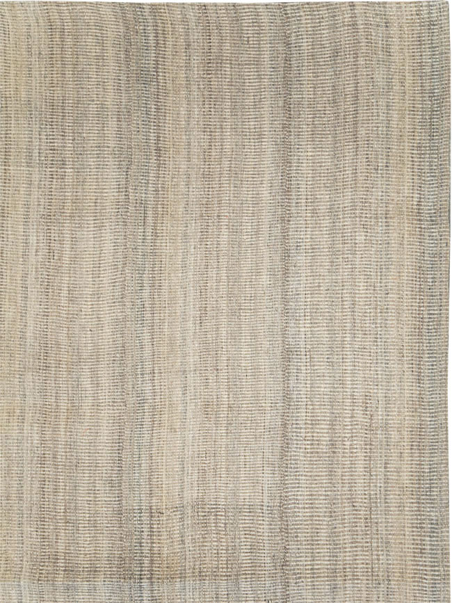 Vintage Persian Room Size Flatweave Rug, No.28373 - Staging