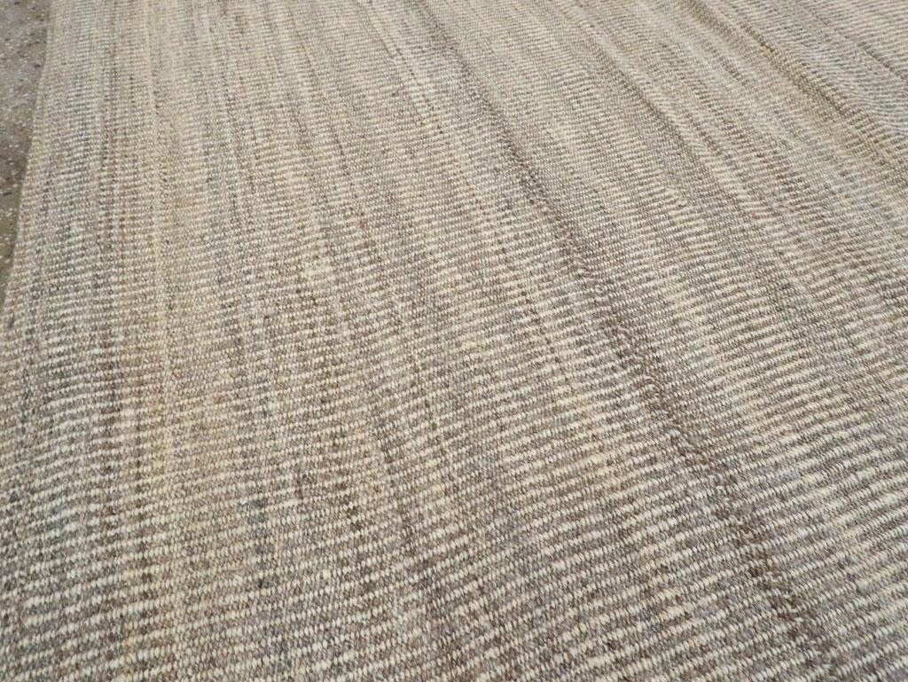 Vintage Persian Room Size Flatweave Rug, No.28373 - Staging