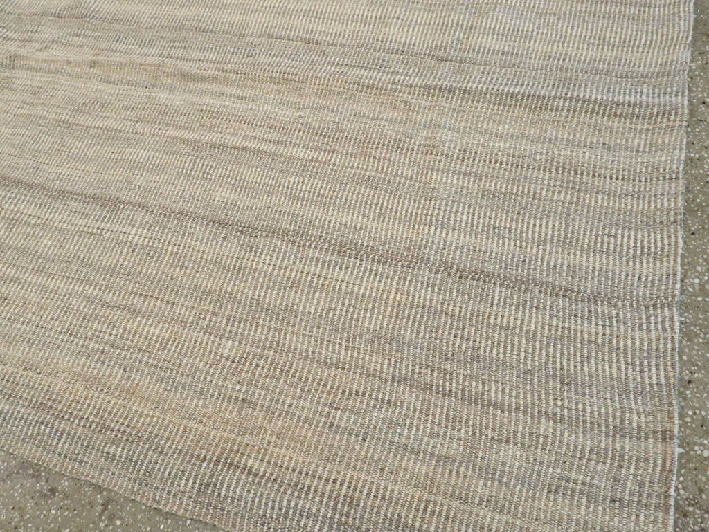 Vintage Persian Room Size Flatweave Rug, No.28373 - Staging