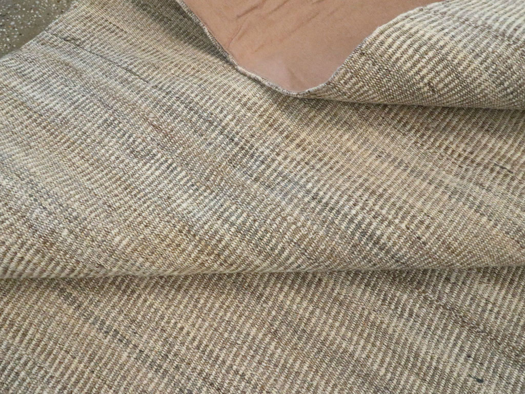 Vintage Persian Room Size Flatweave Rug, No.28373 - Staging