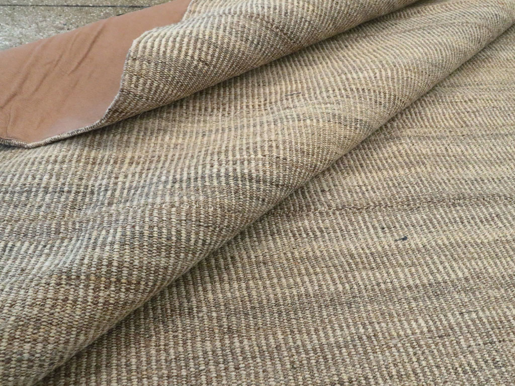 Vintage Persian Room Size Flatweave Rug, No.28373 - Staging