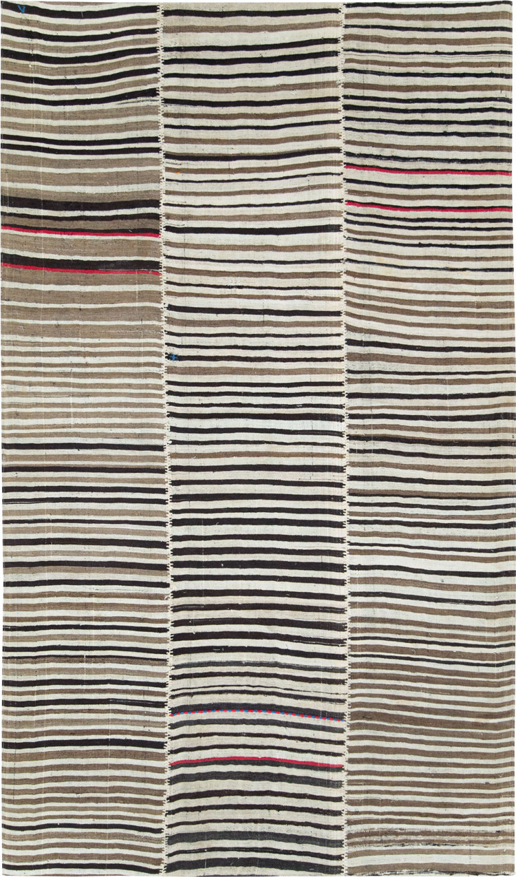 Vintage Persian Flatweave Kilim Accent Rug, No.28379 - Staging