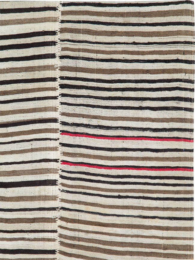 Vintage Persian Flatweave Kilim Accent Rug, No.28379 - Staging