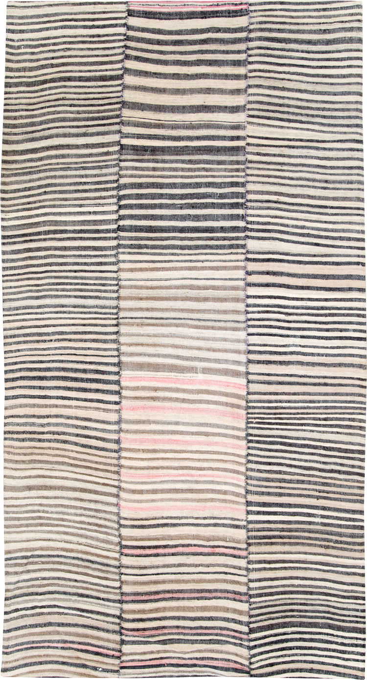 Vintage Persian Flatweave Kilim Rug, No.28380 - Staging