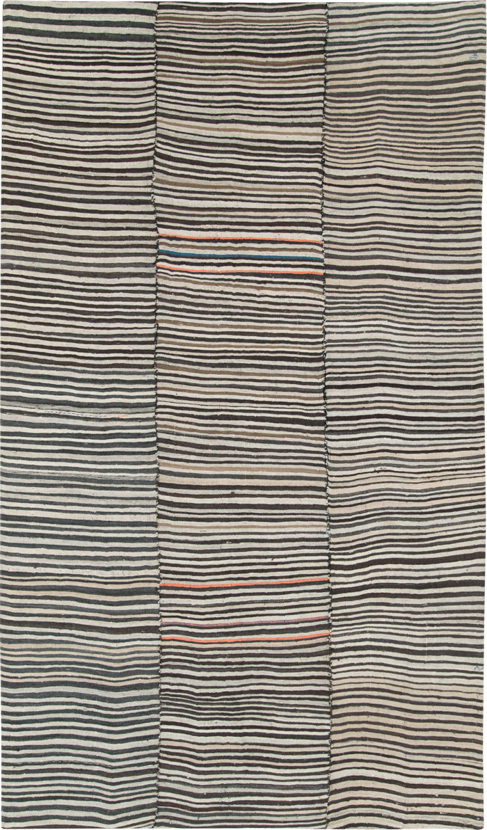 Vintage Persian Flatweave Kilim Rug, No.28384 - Staging