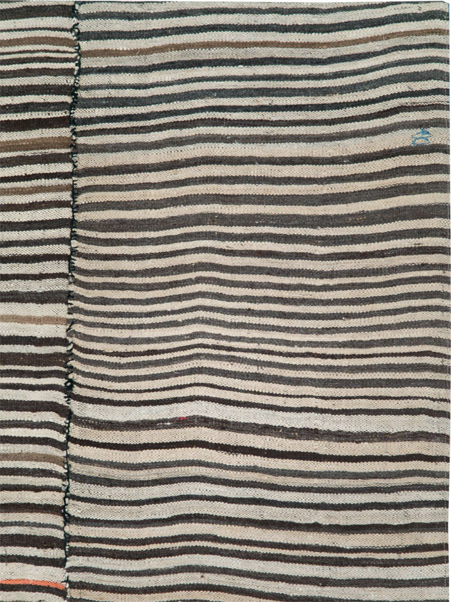 Vintage Persian Flatweave Kilim Rug, No.28384 - Staging