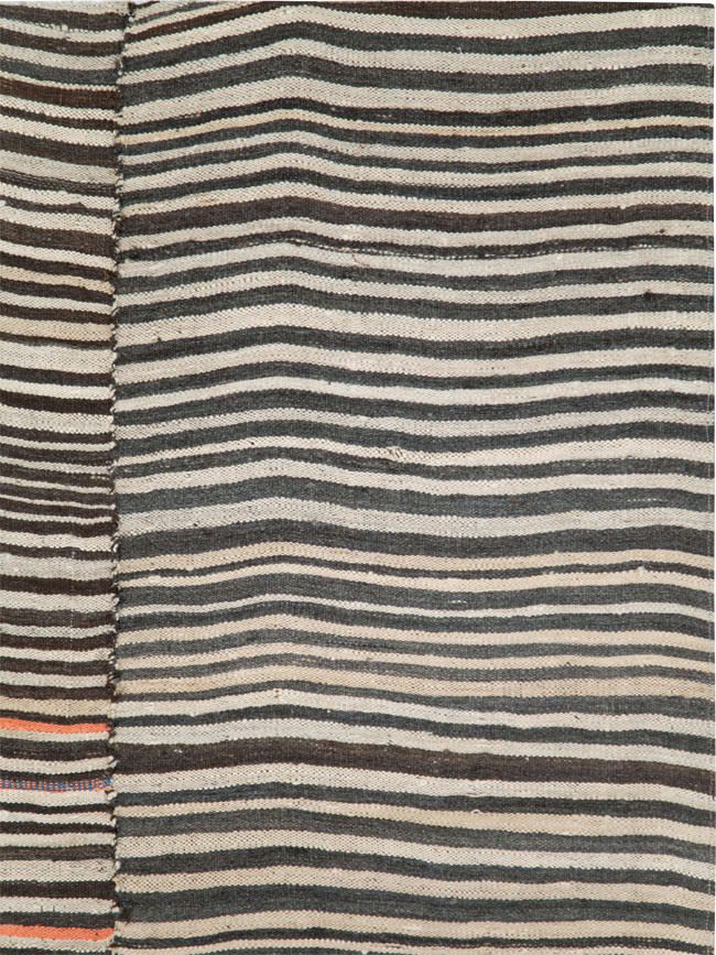 Vintage Persian Flatweave Kilim Rug, No.28384 - Staging