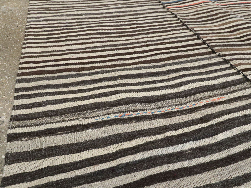 Vintage Persian Flatweave Kilim Rug, No.28384 - Staging