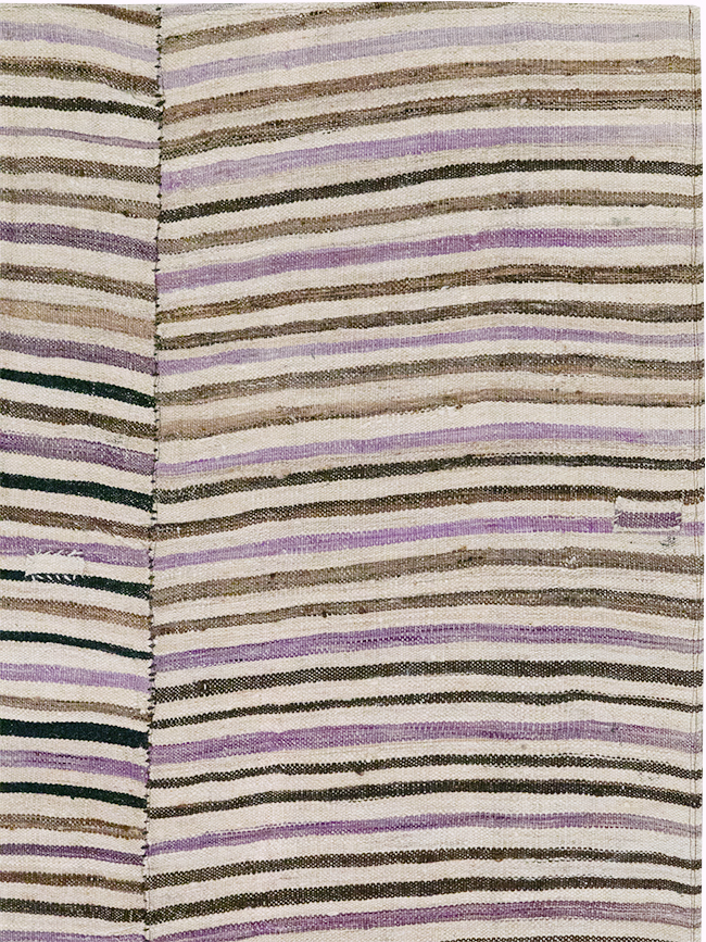 Vintage Persian Flatweave Kilim Accent Rug, No.28386 - Staging