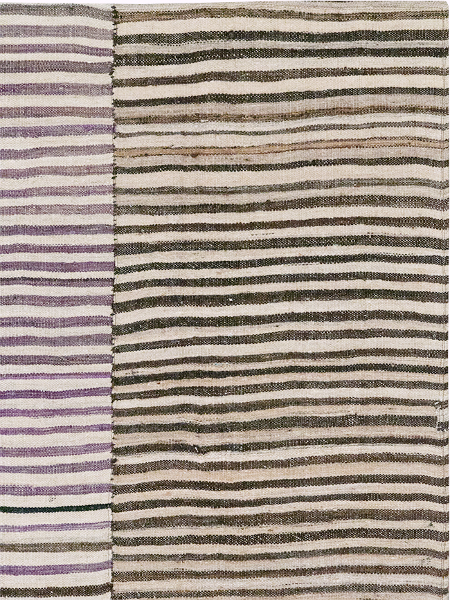 Vintage Persian Flatweave Kilim Accent Rug, No.28386 - Staging