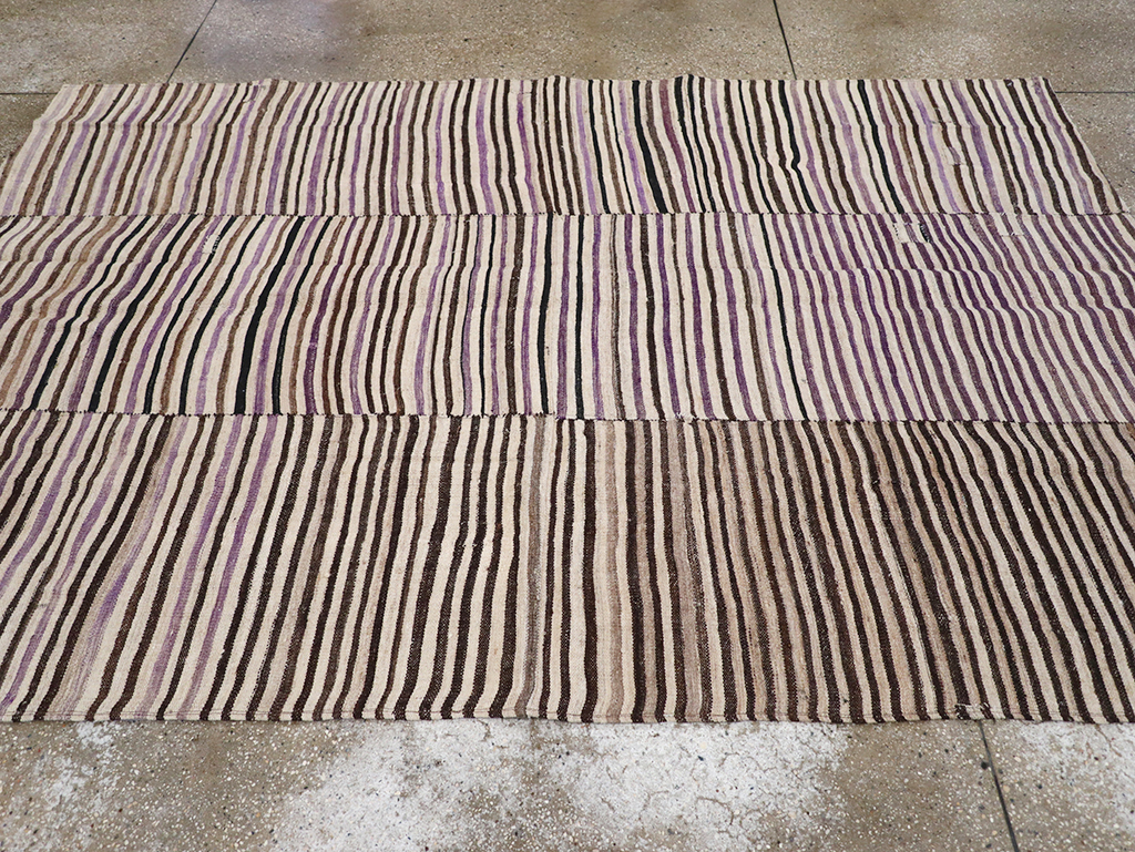 Vintage Persian Flatweave Kilim Accent Rug, No.28386 - Staging