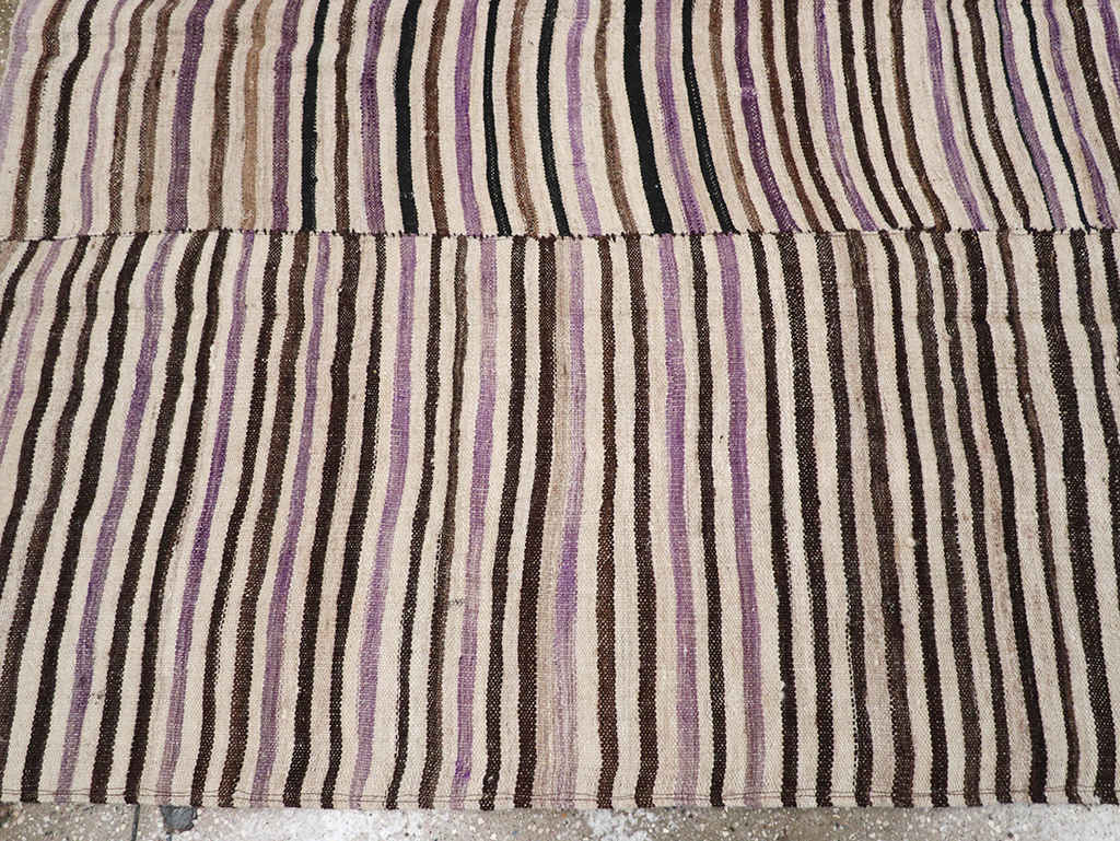 Vintage Persian Flatweave Kilim Accent Rug, No.28386 - Staging