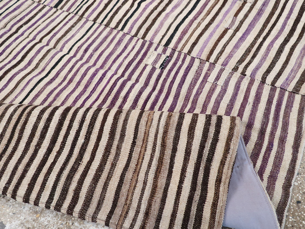 Vintage Persian Flatweave Kilim Accent Rug, No.28386 - Staging