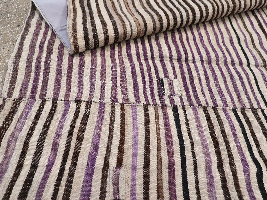 Vintage Persian Flatweave Kilim Accent Rug, No.28386 - Staging