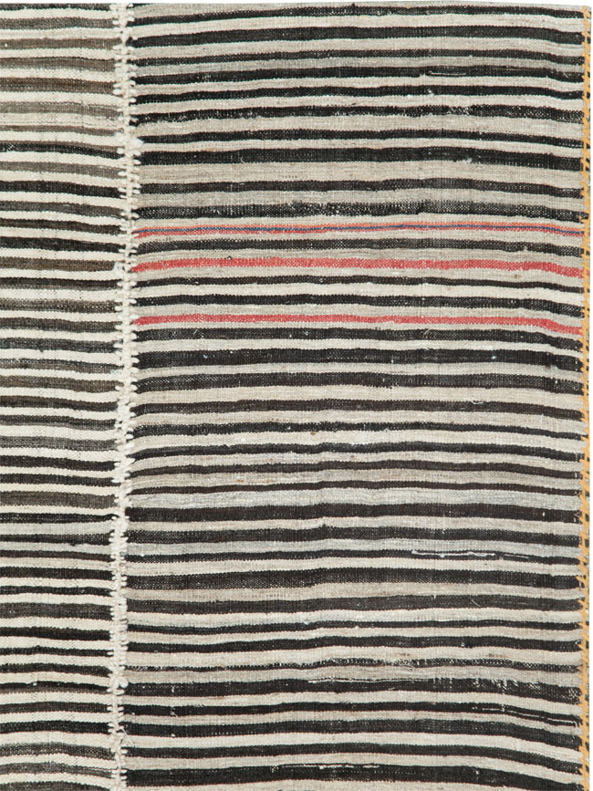 Vintage Persian Flatweave Kilim Accent Rug, No.28387 - Staging