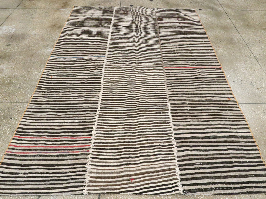 Vintage Persian Flatweave Kilim Accent Rug, No.28387 - Staging