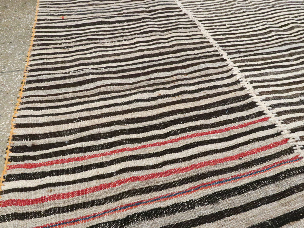 Vintage Persian Flatweave Kilim Accent Rug, No.28387 - Staging