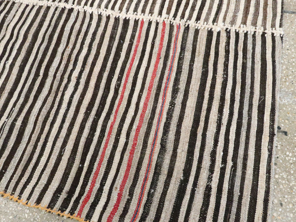 Vintage Persian Flatweave Kilim Accent Rug, No.28387 - Staging