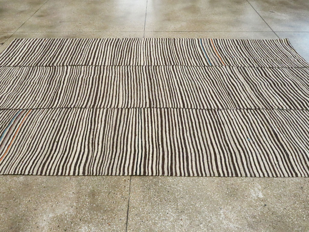 Vintage Persian Mazandaran Kilim Accent Carpet, No.28394 - Staging