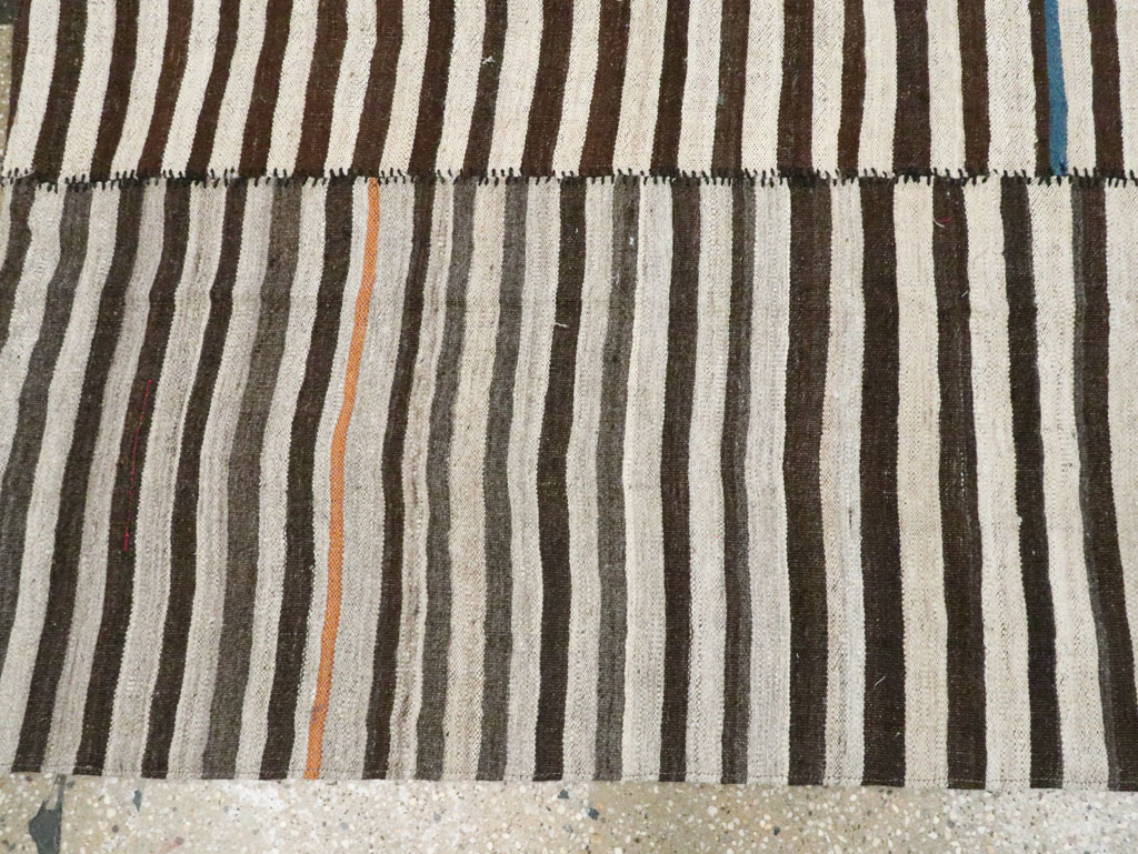 Vintage Persian Flatweave Kilim Accent Rug, No.28395 - Staging