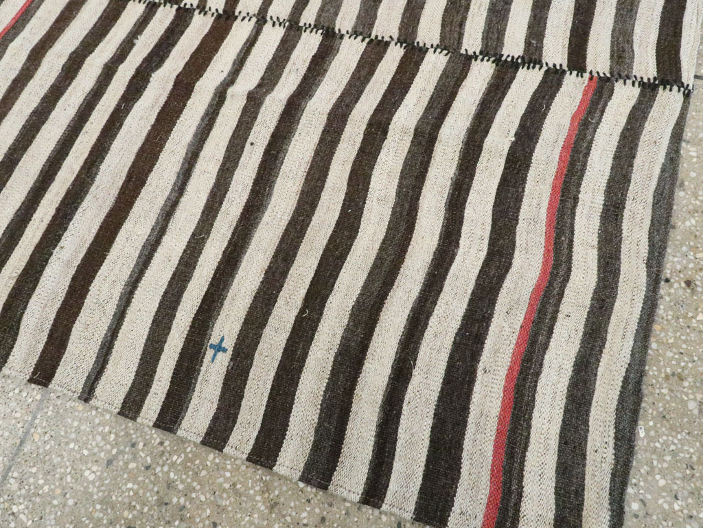 Vintage Persian Flatweave Kilim Accent Rug, No.28395 - Staging