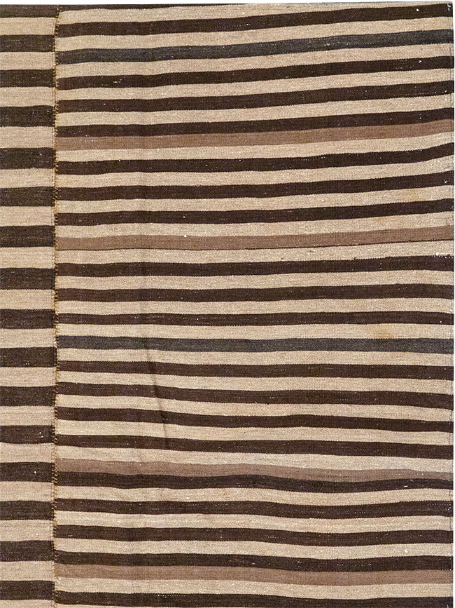 Vintage Persian Flatweave Kilim Accent Rug, No.28396 - Staging