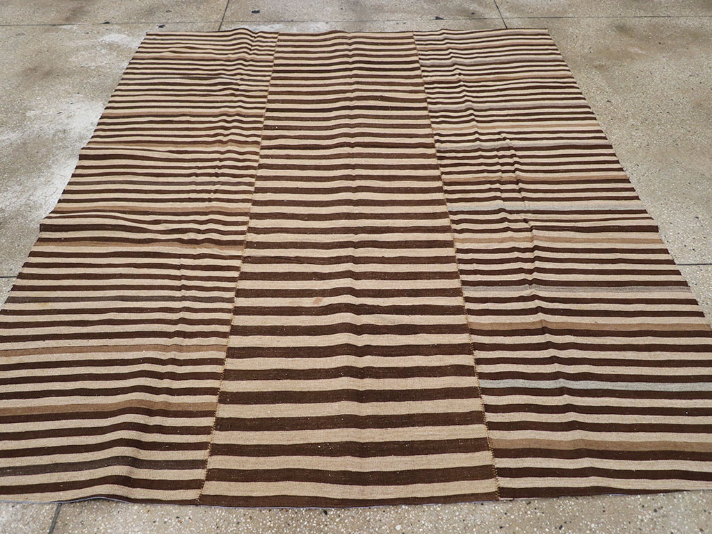 Vintage Persian Flatweave Kilim Accent Rug, No.28396 - Staging