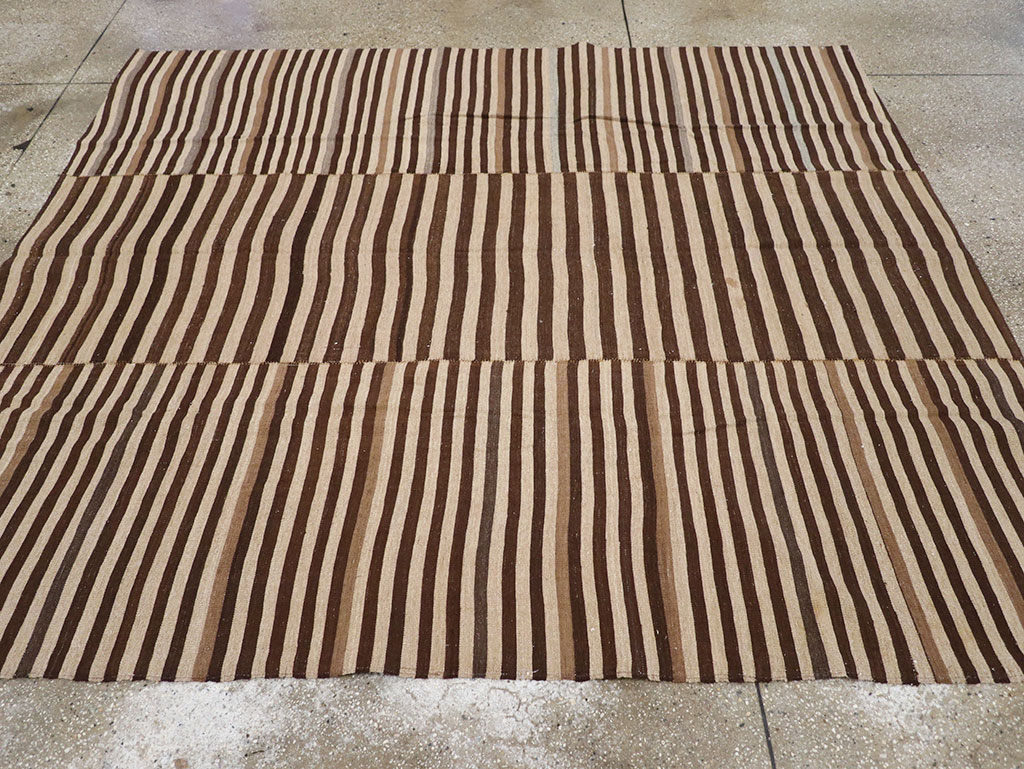 Vintage Persian Flatweave Kilim Accent Rug, No.28396 - Staging