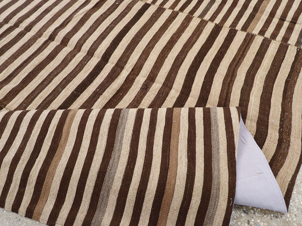 Vintage Persian Flatweave Kilim Accent Rug, No.28396 - Staging