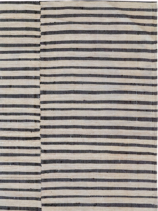 Vintage Persian Flatweave Kilim Gallery Carpet, No.28398 - Staging