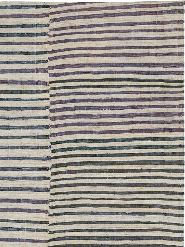 Vintage Persian Flatweave Kilim Gallery Carpet, No.28398 - Staging