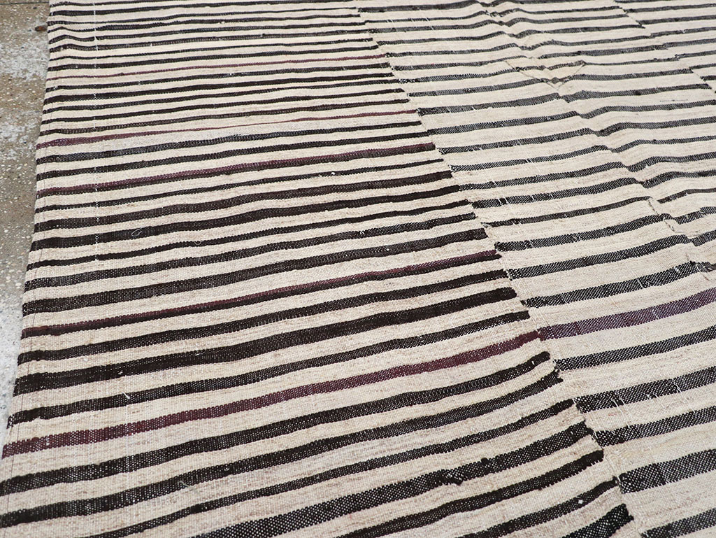 Vintage Persian Flatweave Kilim Gallery Carpet, No.28398 - Staging