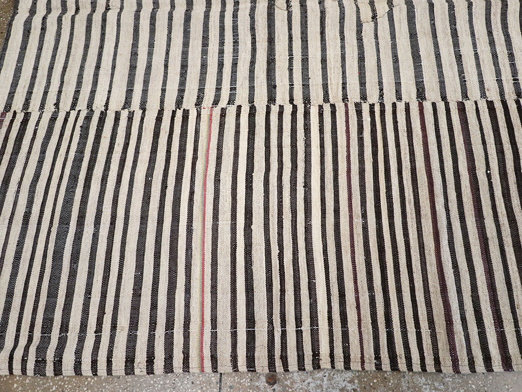 Vintage Persian Flatweave Kilim Gallery Carpet, No.28398 - Staging