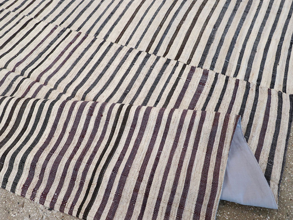 Vintage Persian Flatweave Kilim Gallery Carpet, No.28398 - Staging