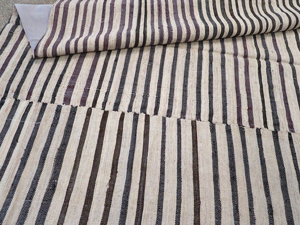 Vintage Persian Flatweave Kilim Gallery Carpet, No.28398 - Staging