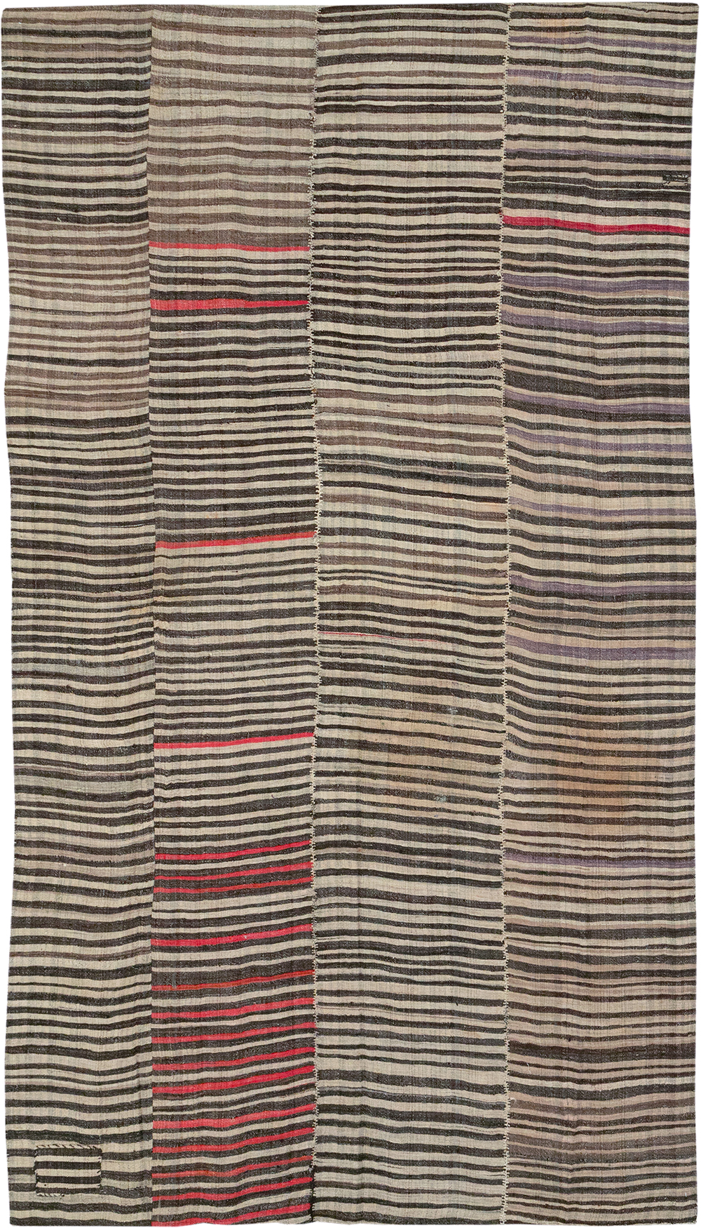 Vintage Persian Flatweave Kilim Accent Carpet, No.28399 - Staging