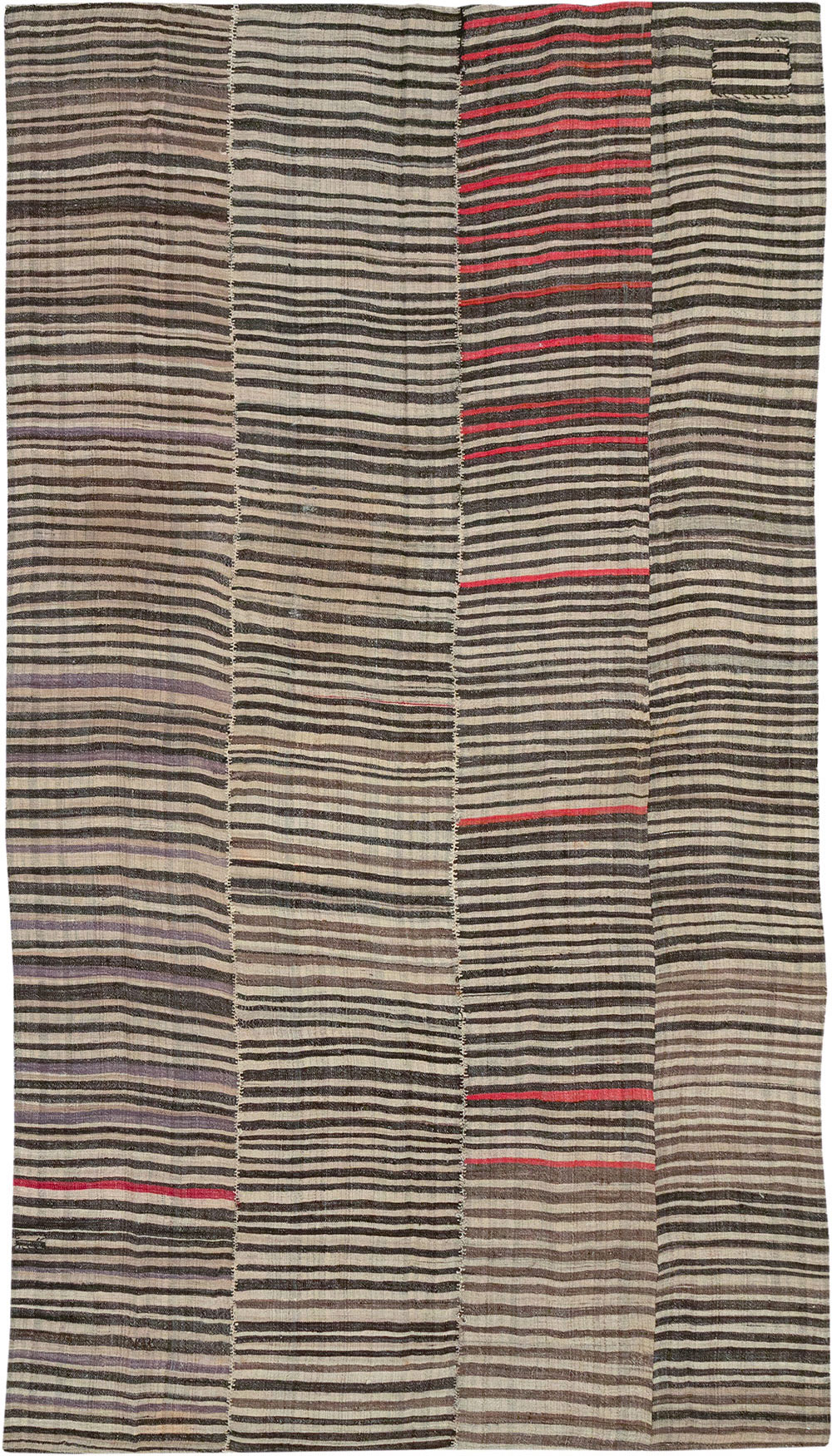 Vintage Persian Flatweave Kilim Accent Carpet, No.28399 - Staging