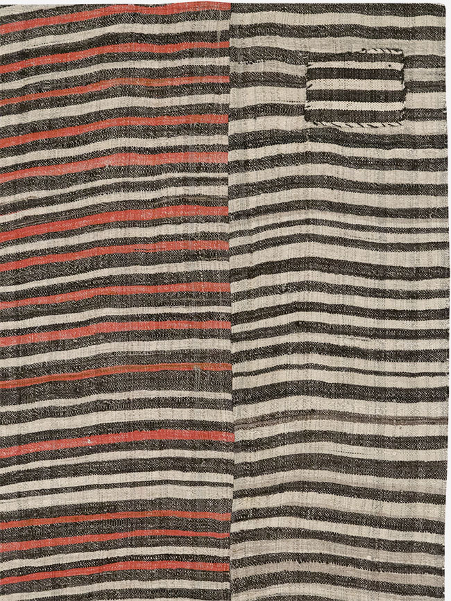 Vintage Persian Flatweave Kilim Accent Carpet, No.28399 - Staging