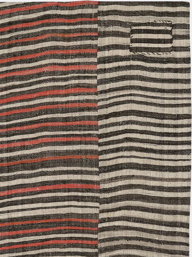 Vintage Persian Flatweave Kilim Accent Carpet, No.28399 - Staging